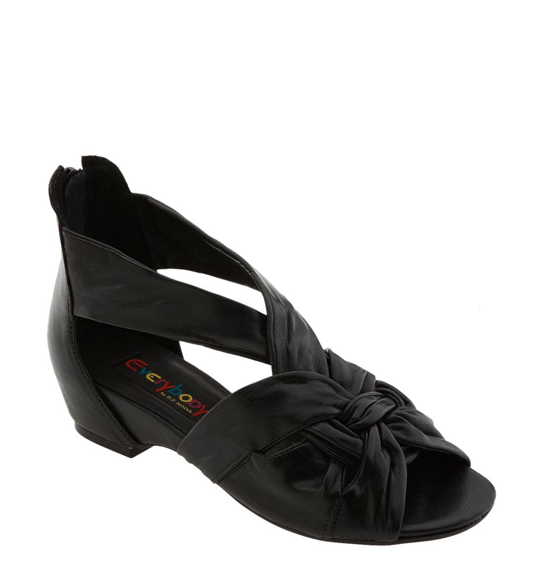 'Emerald' Sandal, Main, color, BLACK
