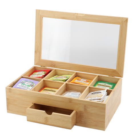 Wood Tea Box Organizer