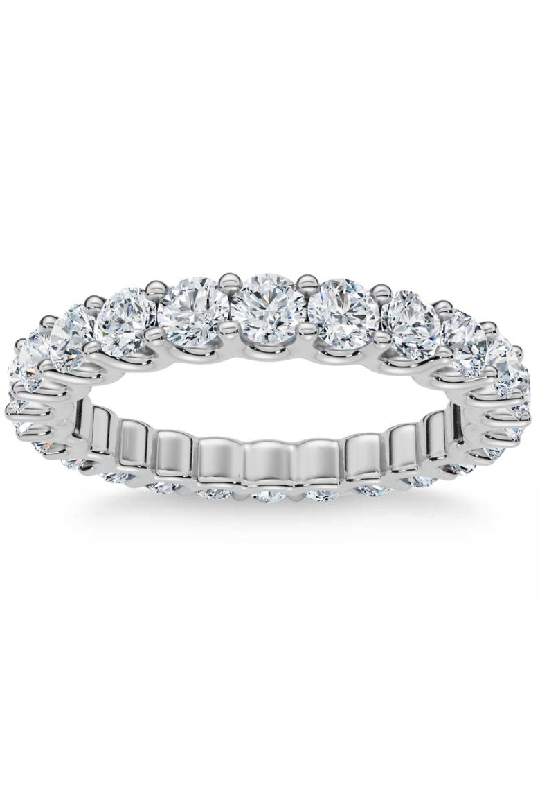 1 1/2ct Lab Grown Diamond Eternity U Prong Ring 10k Gold Wedding Band, Alternate, color, 10k White Gold