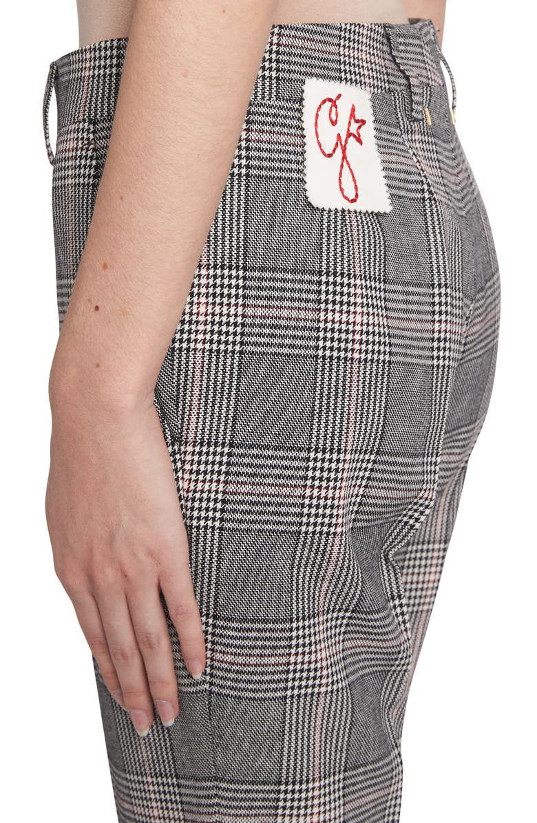 Golden Goose Daria Glen Plaid Virgin Wool Blend Cigarette Pants, Alternate, color,