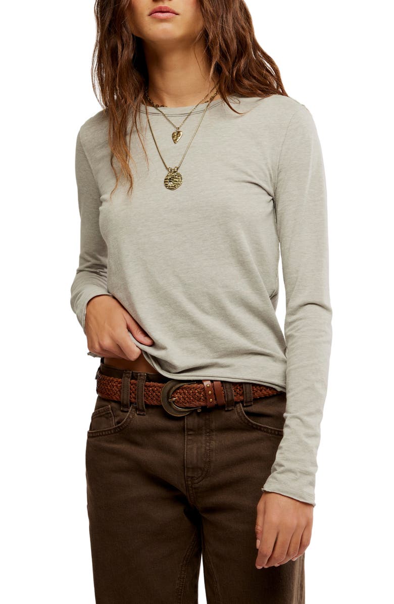 Free People Nova Long Sleeve T-Shirt, Main, color, Caiman