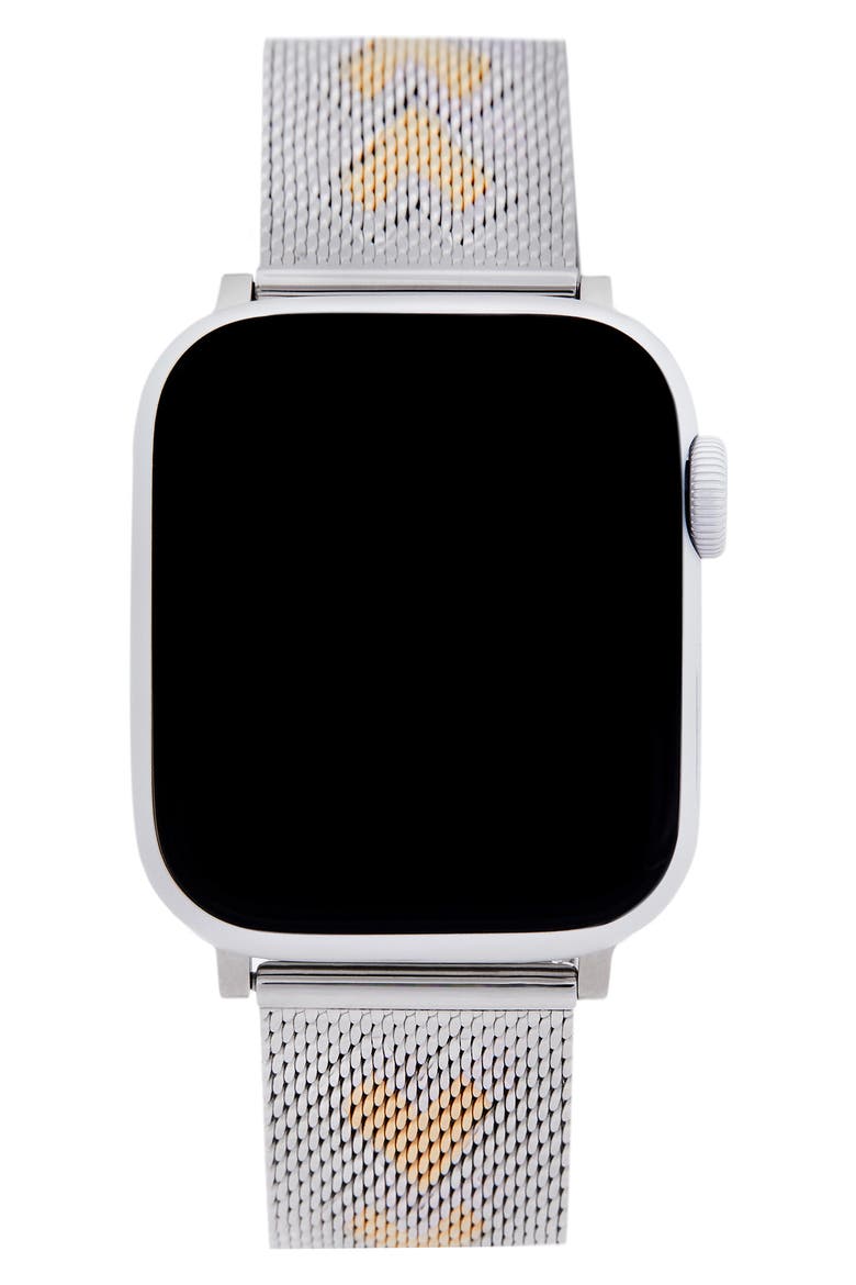 Heart Apple Watch® Bracelet, Main, color, SILVER/ GOLD