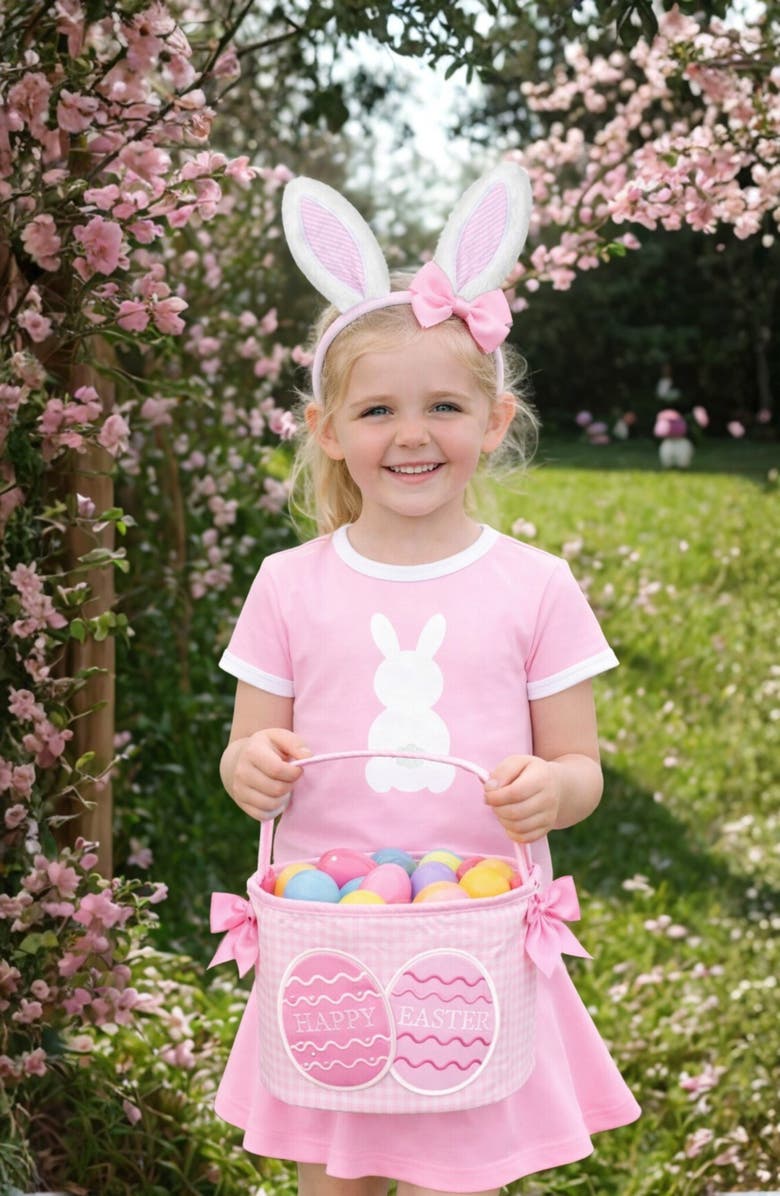 Bits & Bows Cottontail Bunny T-Shirt, Alternate, color, Pink