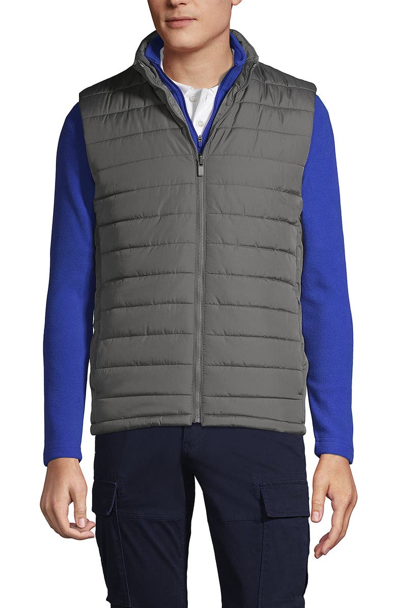 Lands
 End Insulated Vest, Main, color, Arctic Gray