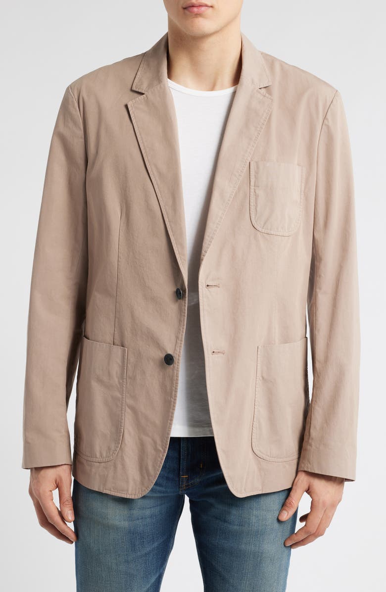 rag & bone Butler Peached Cotton Sport Coat, Main, color, Desert Taupe