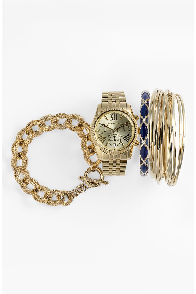 Small Crystal Detail Hinged Bangle, Alternate, color, CRUISE BLUE/ GOLD