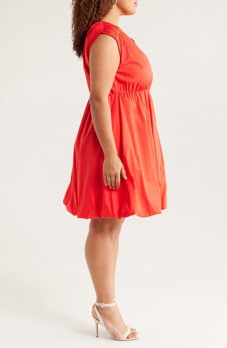 HARSHMAN Arla Bubble Hem Cotton Dress, Alternate, color, Poppy Red