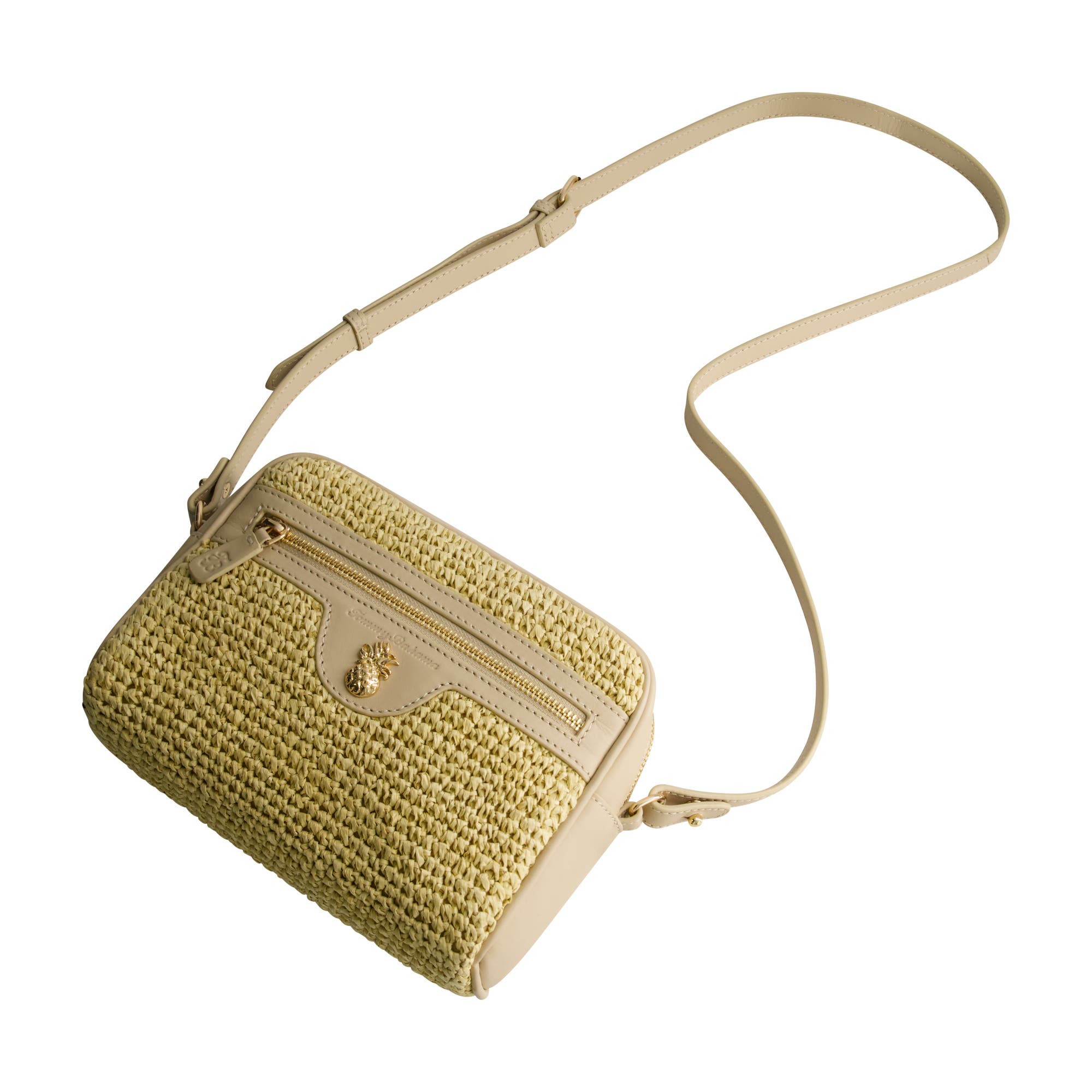 Tommy Bahama Soft Straw Camera Bag, Alternate, color, Tan