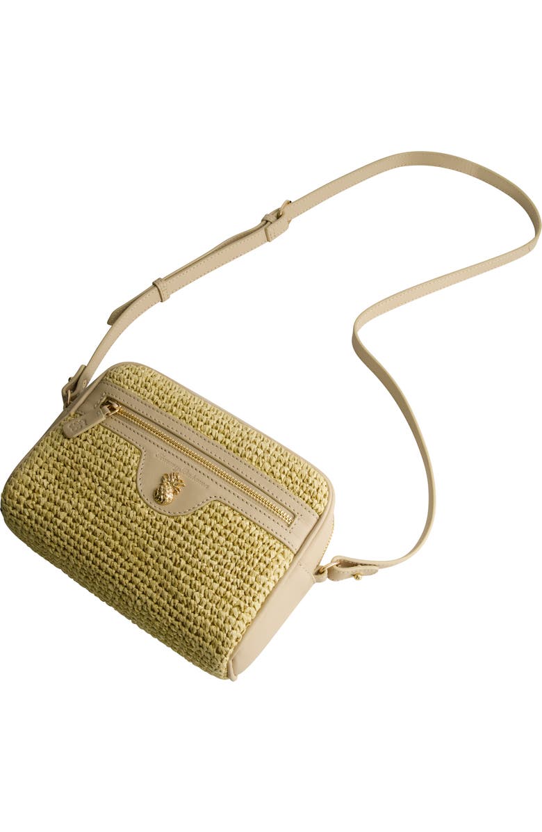 Tommy Bahama Soft Straw Camera Bag, Alternate, color, Tan