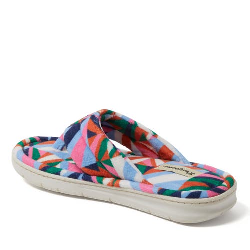 Shop Dearfoams Wrenley Terry Thong Flip Flop Slipper In Multi