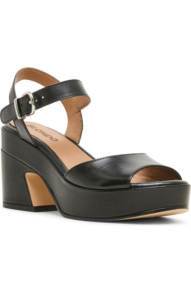 Blondo Mika Ankle Strap Pump, Main, color, Black Leather