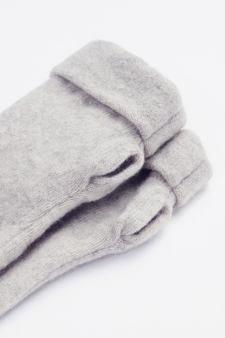 Cashmere Fingerless Gloves, Alternate, color, Light Grey