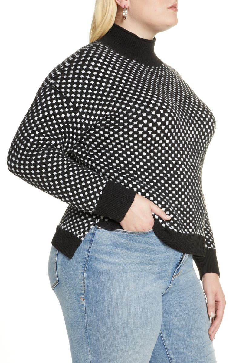 BP. Check Mock Neck Sweater, Alternate, color, 