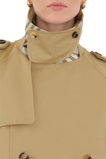 【関税＆送料込み】Burberry Beige Cotton Castleford Trench BURBERRY Castleford double-breasted cotton-gabardine trench