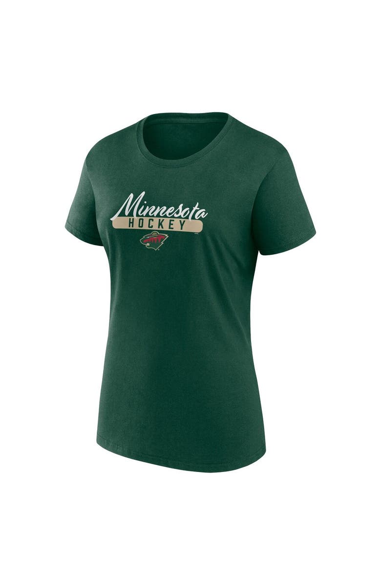 FANATICS Women's Fanatics Branded Green/Black Minnesota Wild Two-Pack Fan T-shirt Set, Alternate, color, 