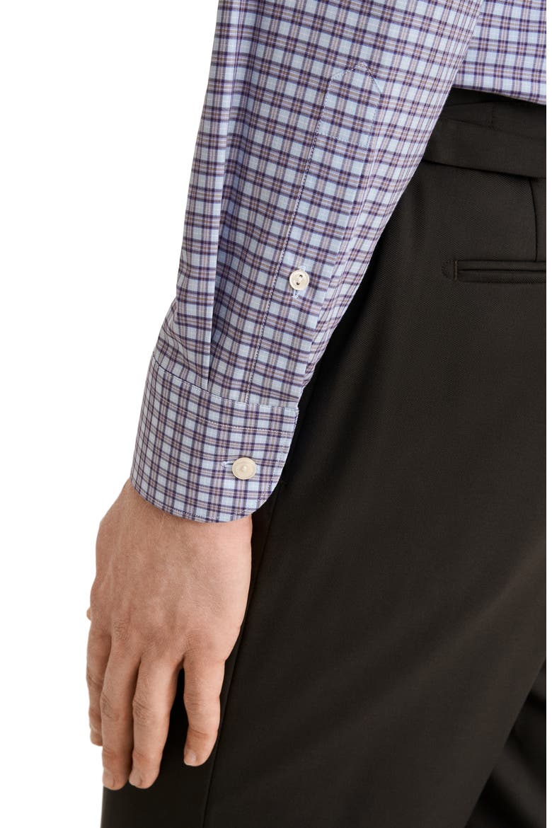 Contemporary Fit Check Shirt, Alternate, color, MEDIUM PURPLE