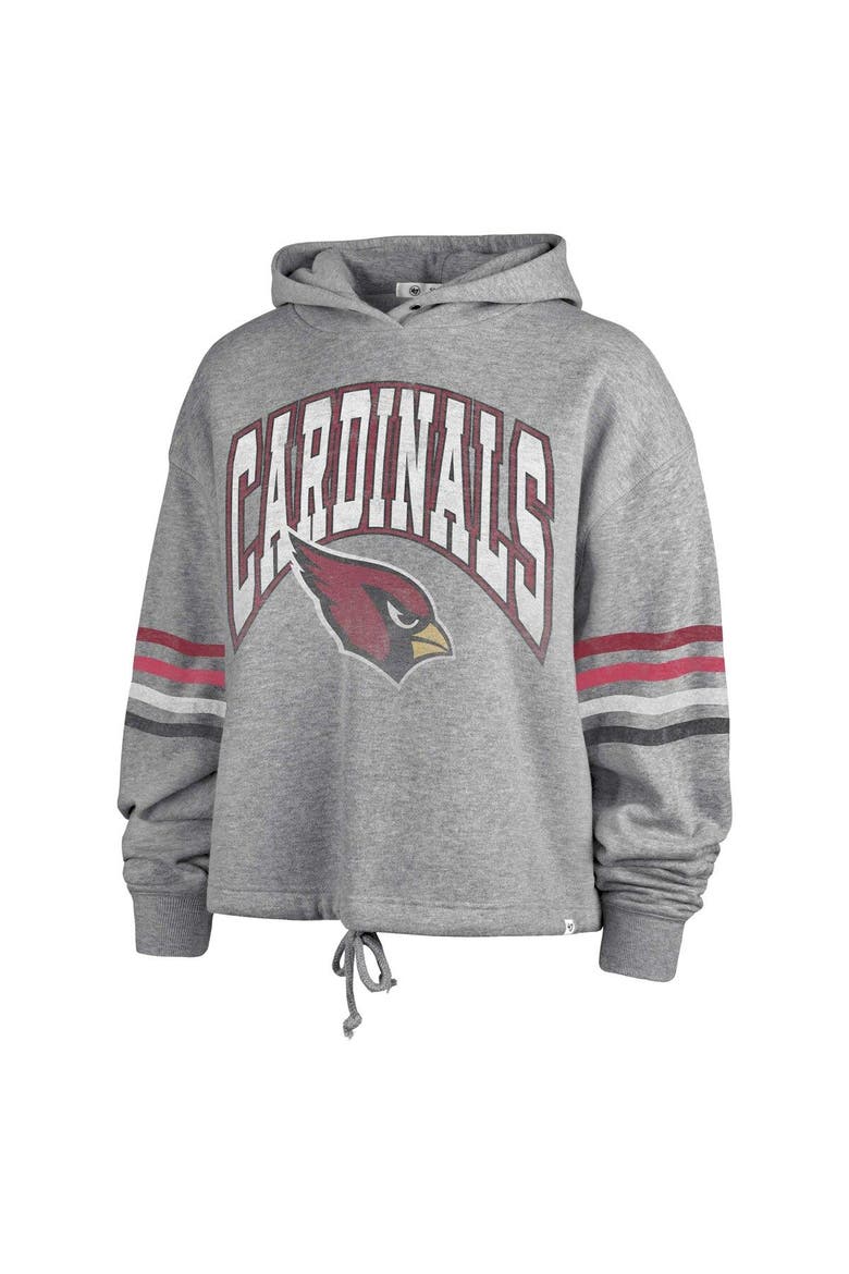 Women's '47 Heather Gray Arizona Cardinals Upland Bennett Pullover Hoodie, Alternate, color, Heather Gray