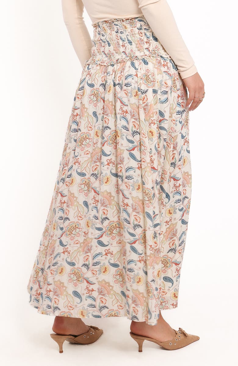 Petal & Pup Seana Paisley Smocked Waist Maxi Skirt, Alternate, color, 