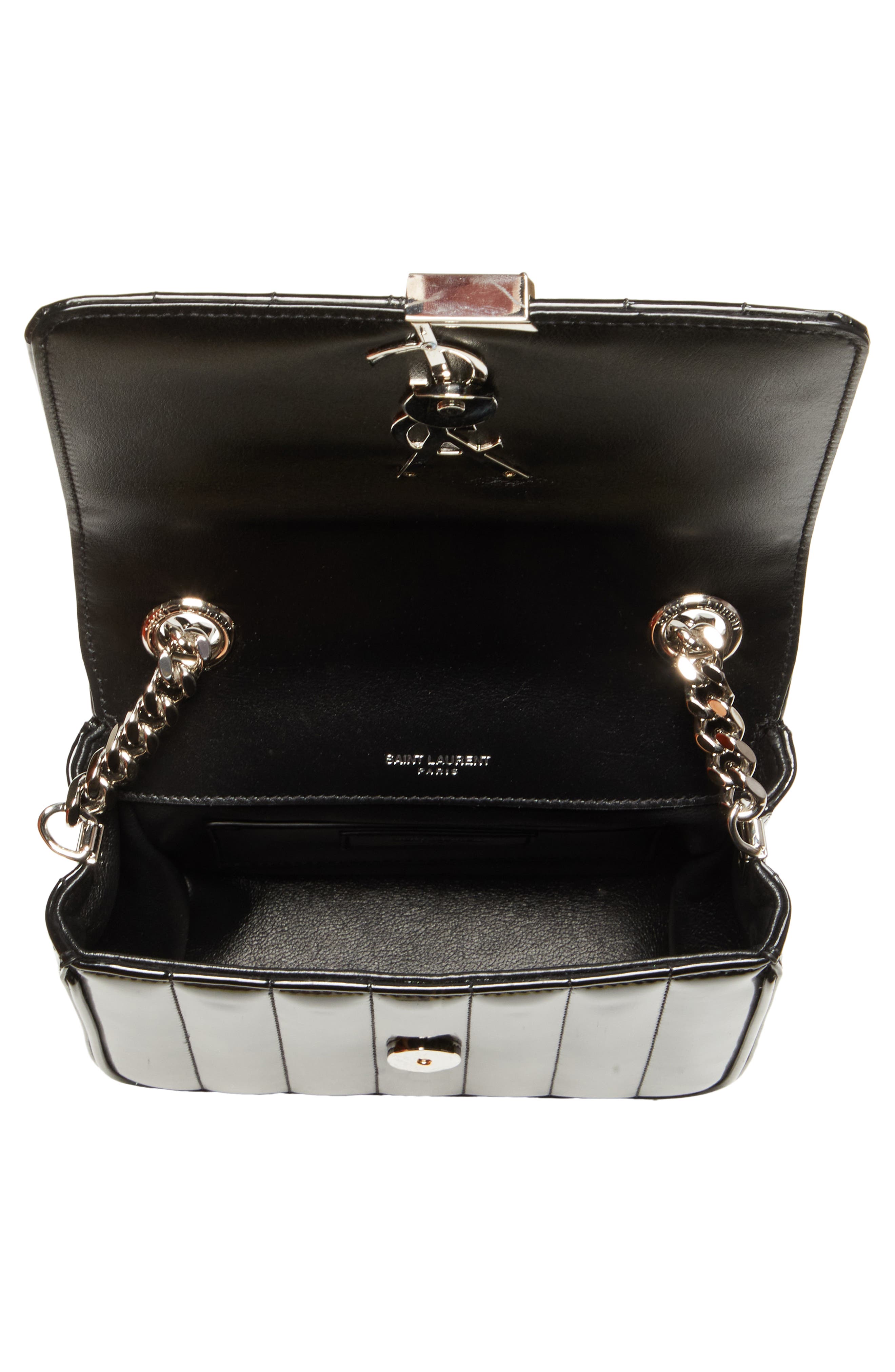 Saint Laurent Small Vicky Quilted Crossbody Bag, Alternate, color, 