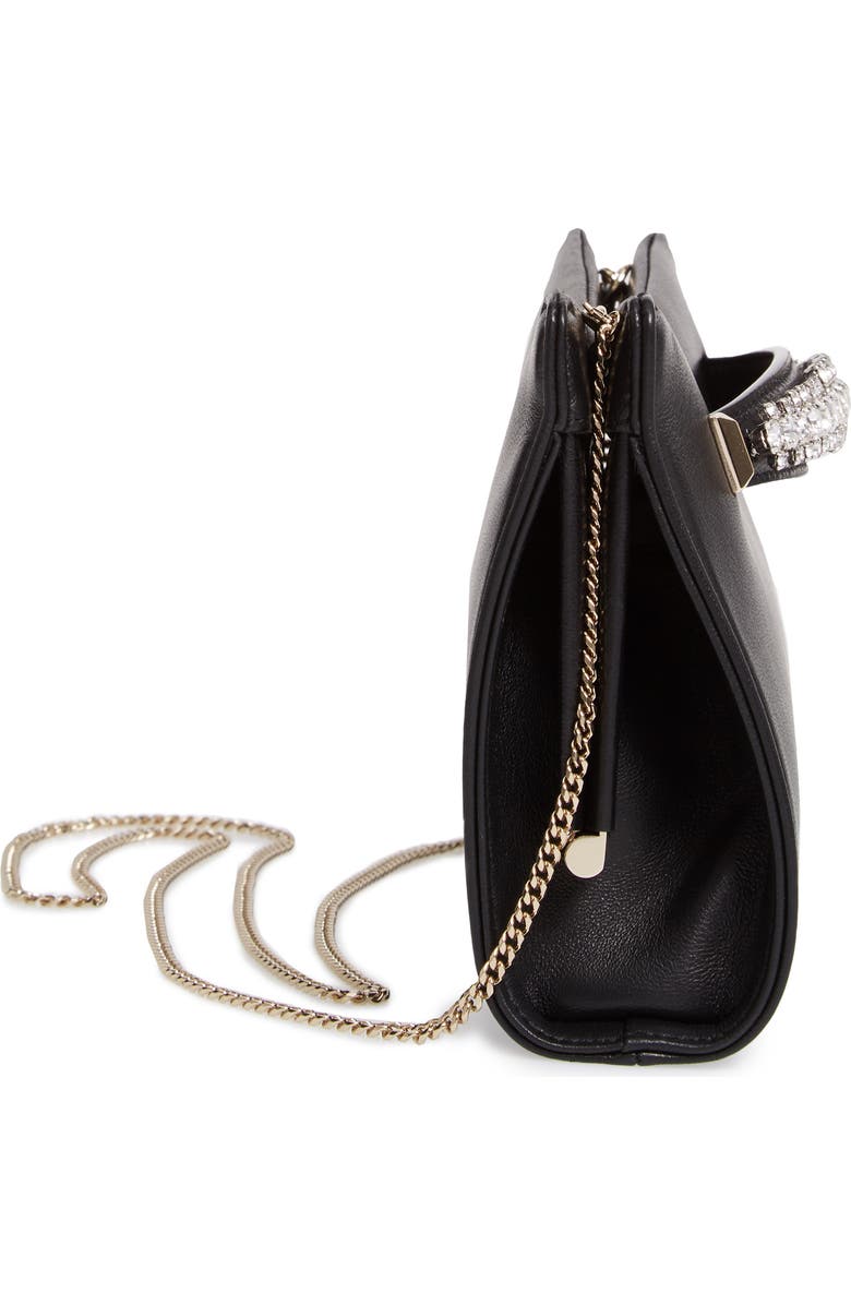 Jimmy Choo Nappa Leather Clutch with Crystal Bracelet, Alternate, color,