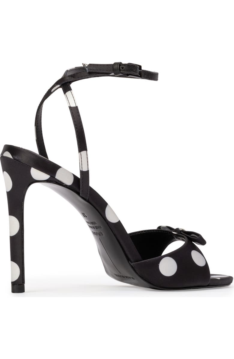 BLACK SUEDE STUDIO Albie 100 Sandal, Alternate, color, Black Polka Dot Satin
