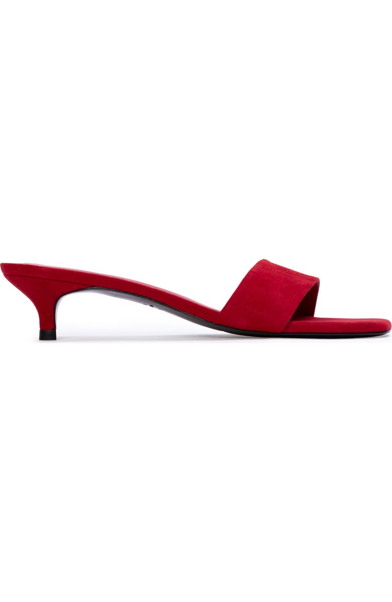 BLACK SUEDE STUDIO Avery 35 Suede, Main, color, Cherry Suede