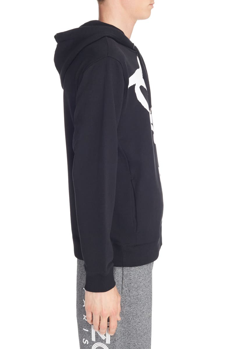 KENZO Cursive Logo Graphic Hoodie, Alternate, color, 