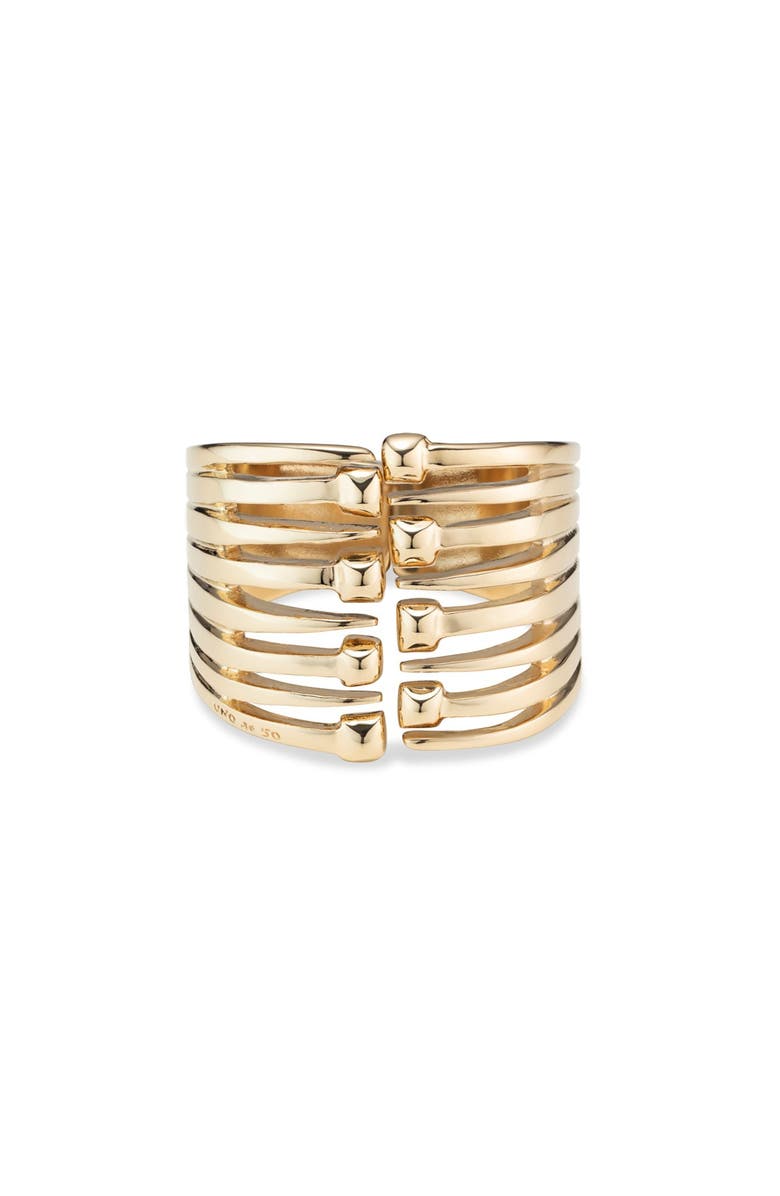 UNODE50 Nailhead Accent Bracelet, Main, color, Gold