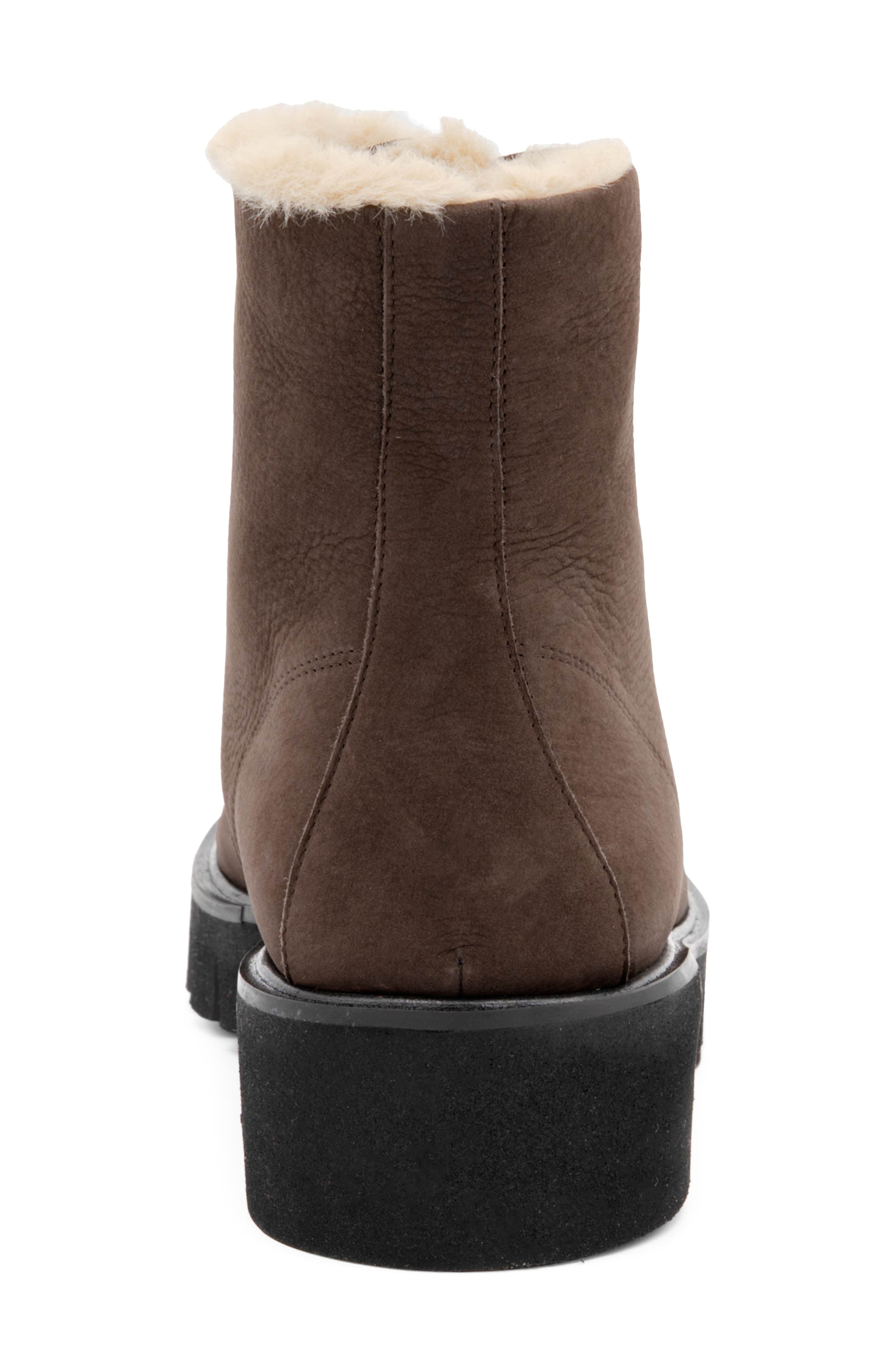 Amalfi by Rangoni Rivoli Faux Shearling Bootie, Alternate, color, Chocolate Long Beach