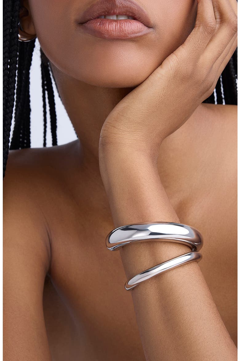Jamma Cuff Bracelet, Alternate, color, SILVER