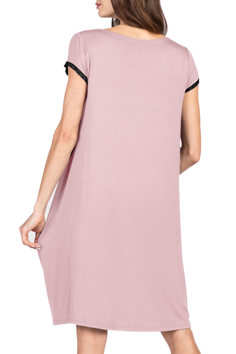 Joliet Maternity/Nursing Nightgown, Alternate, color, LIGHT PINK