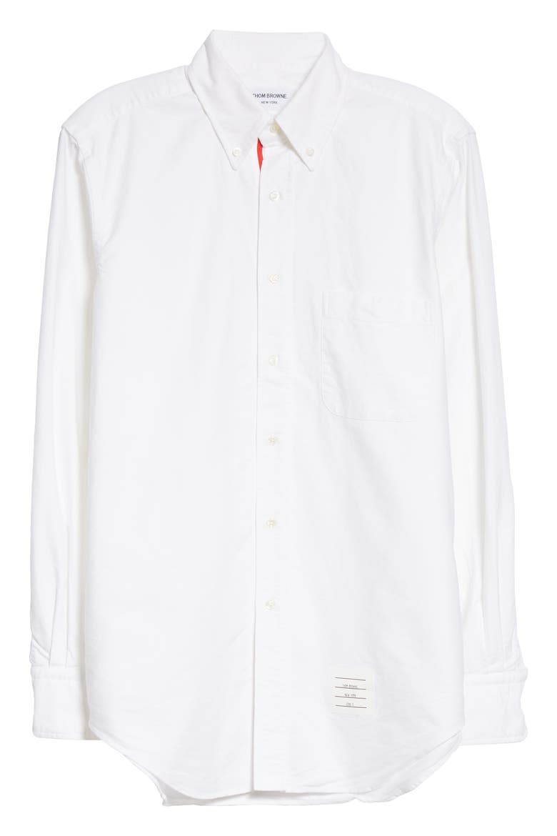 Cotton Button-Down Shirt, Alternate, color, WHITE