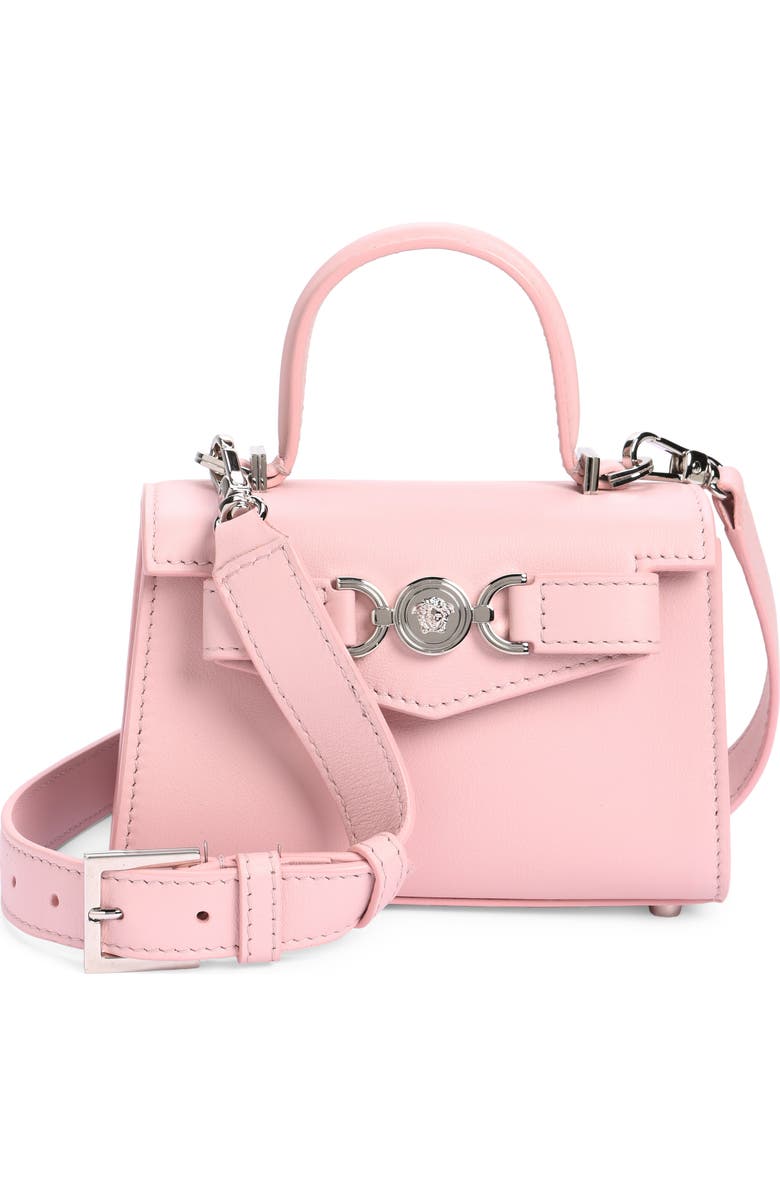 Versace Medusa 95 Leather Top Handle Bag, Main, color,