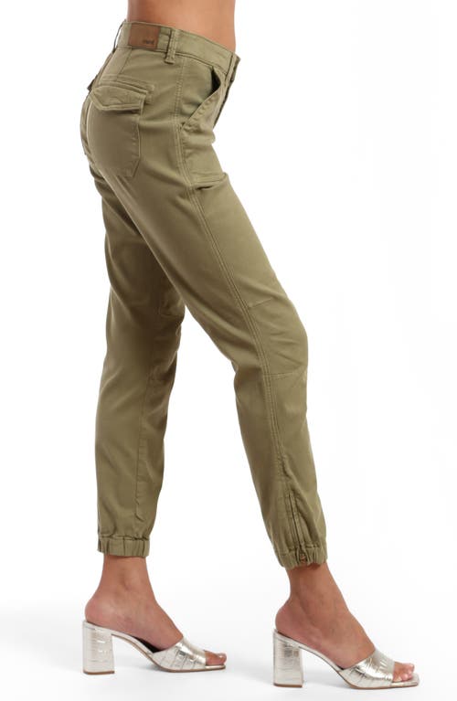 Mavi Jeans Ivy Luxe Twill Ankle Straight Leg Pants In Green Luxe Twill