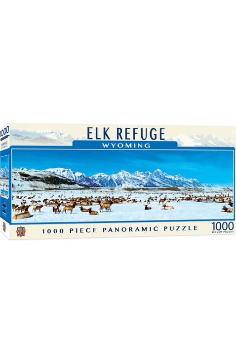 Elk Refuge 1000pc Panoramic Puzzle