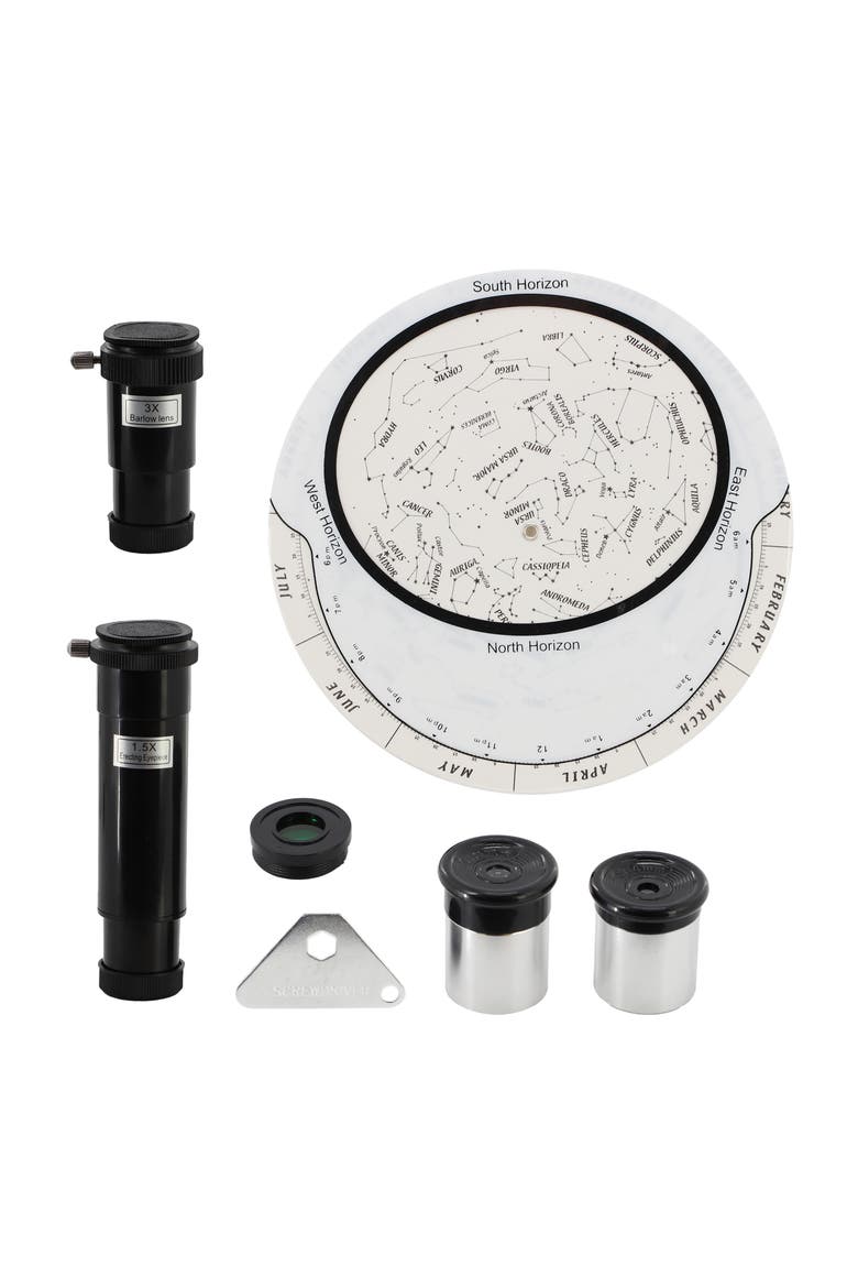Stars and Beyond 175x/262x/525x Reflector Telescope, Alternate, color, Black