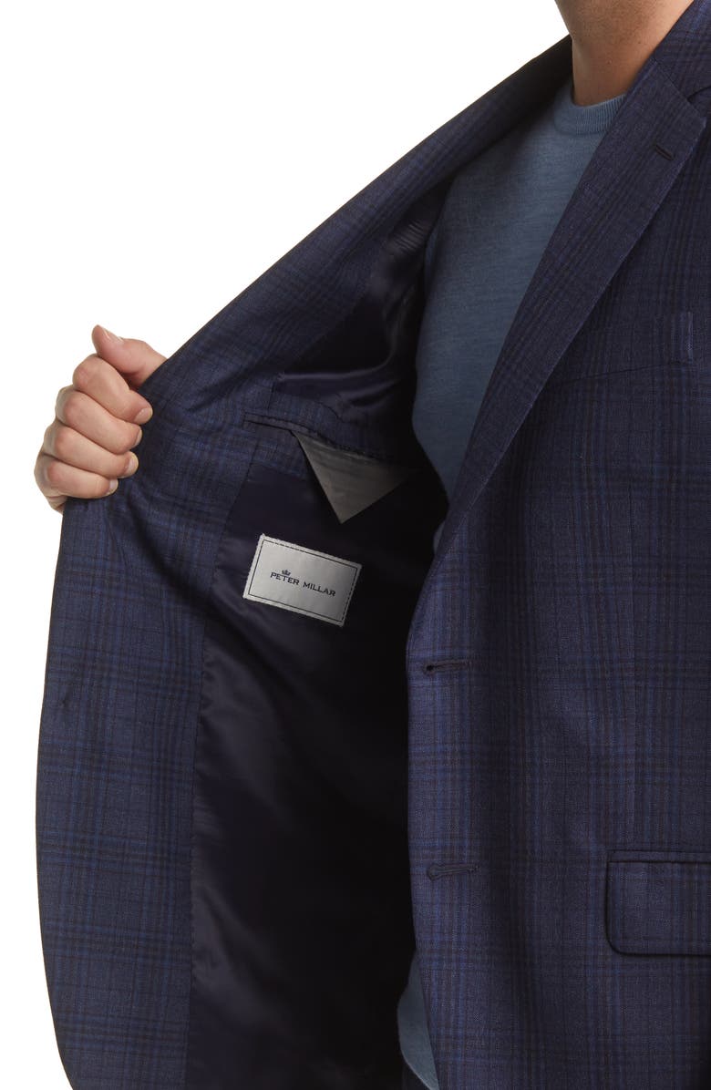 Peter Millar Tailored Fit Plaid Wool Sport Coat, Alternate, color, 