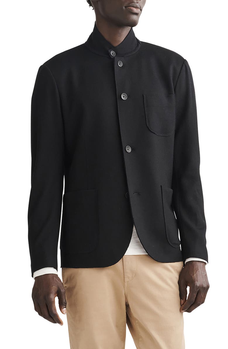 rag & bone Prospect Japanese Wool Cardigan, Main, color, Blk