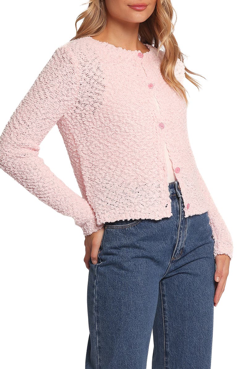 Petal & Pup Ally Textured Cardigan, Alternate, color, Pink