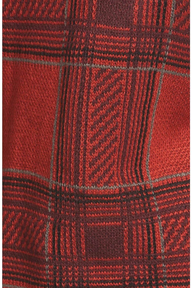 'Peninsula' Plaid Sweater, Alternate, color, MAROON