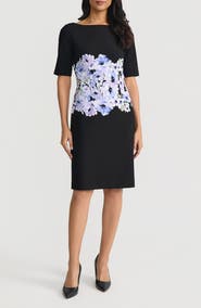 KASPER Floral Print Sheath Dress