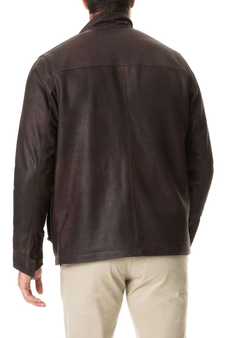 Silverdale Leather Jacket, Alternate, color, COCOA