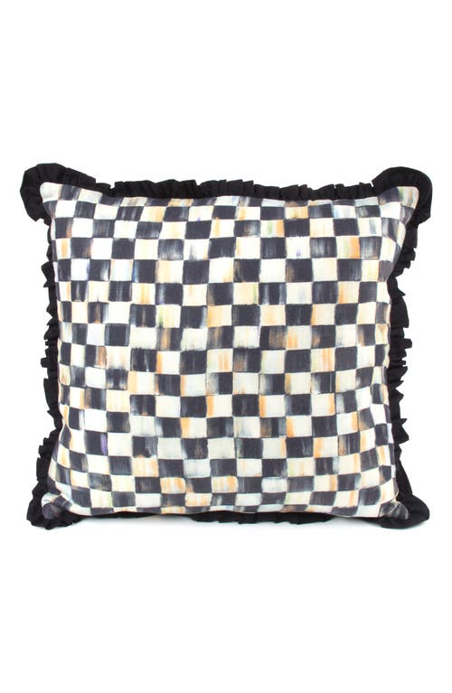 Mackenzie-childs Mackenzie Childs Courtly Check Ruffle Accent Pillow