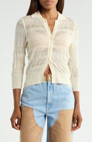 MOTHER The Crop Raquette Wool Shirt