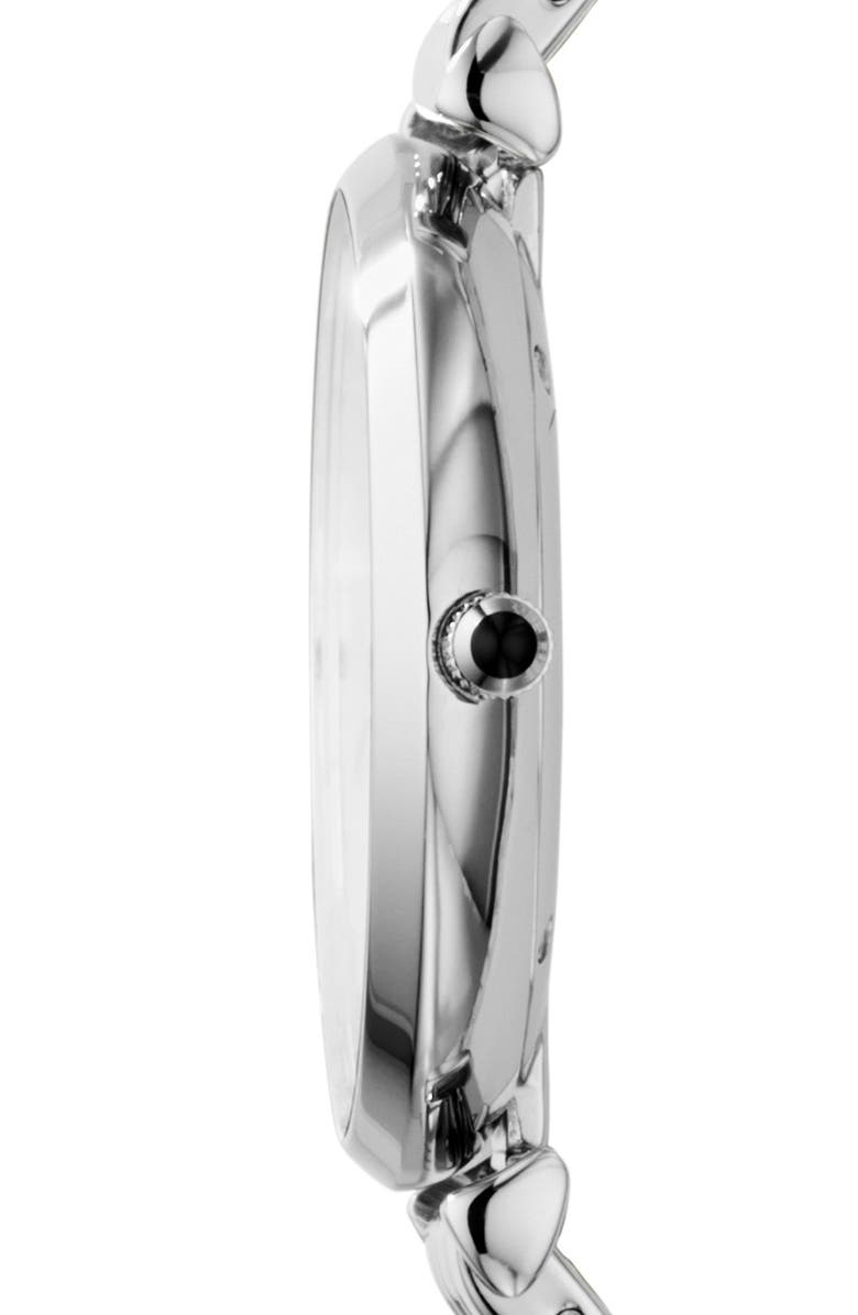 Emporio Armani Round Bracelet Watch, 40mm, Alternate, color, Silver/ Silver