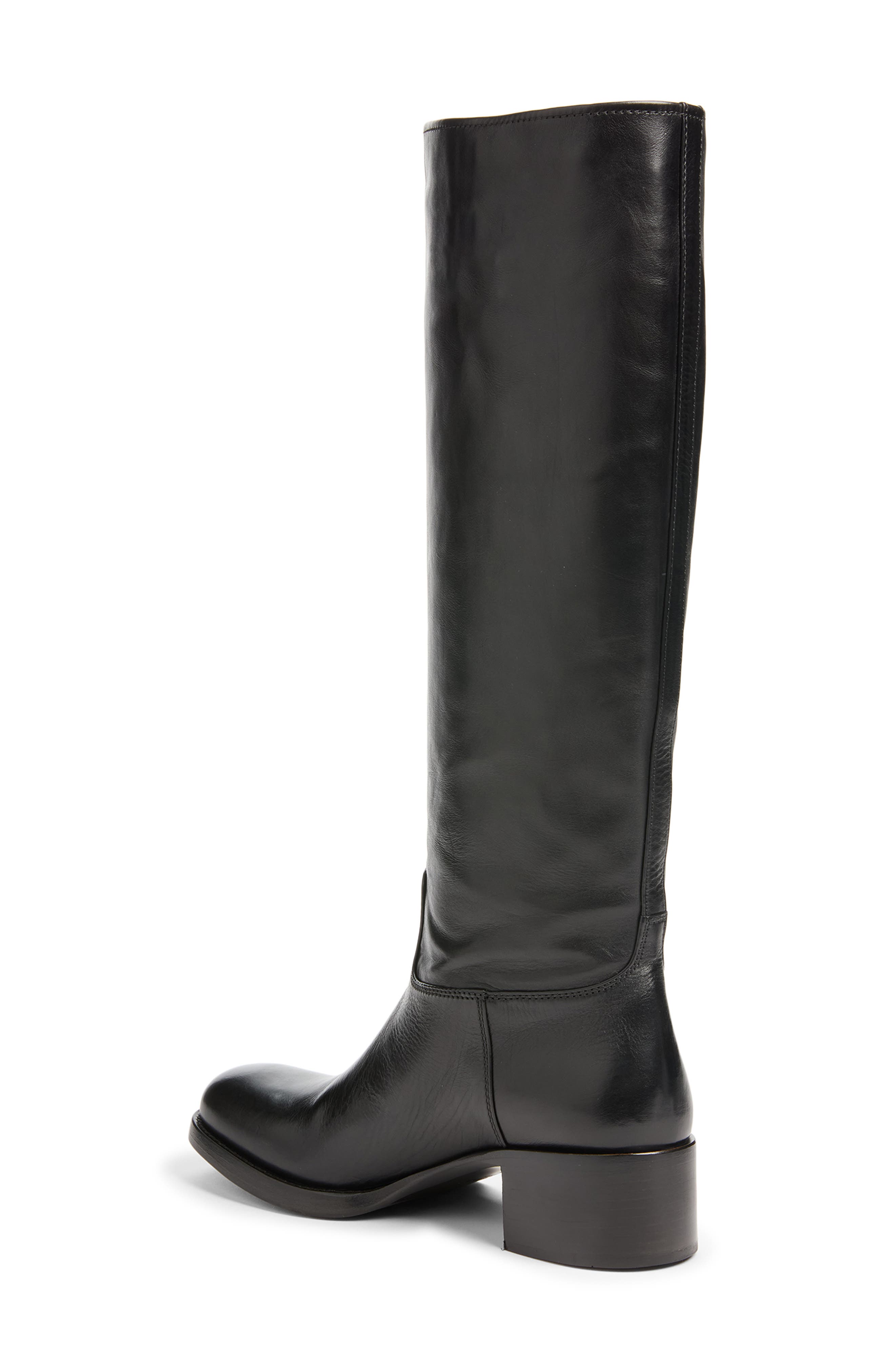 Leather Tall Boot, Alternate, color, NERO