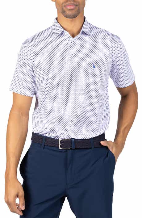 TailorByrd Stars Print Performance Polo