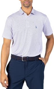 TailorByrd Stars Print Performance Polo