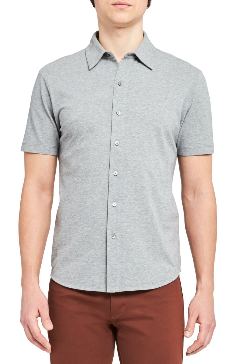 Theory Fairway Short Sleeve Button-Up Shirt, Main, color, 