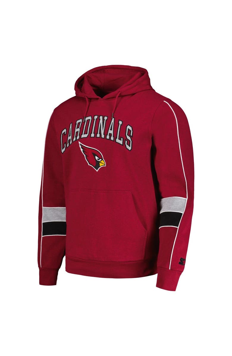 STARTER Men's Starter Cardinal Arizona Cardinals Captain Pullover Hoodie, Alternate, color, Cardinal